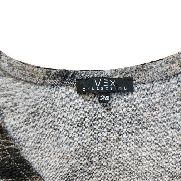 VEX Collection Women's Size 24 V-neck Tunic Long Blouse Top Sleeveless France - Picture 5 of 11